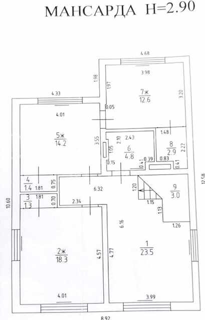 Дом 188.7 м² — Калининград, Гурьева, дом 32 — фото 14