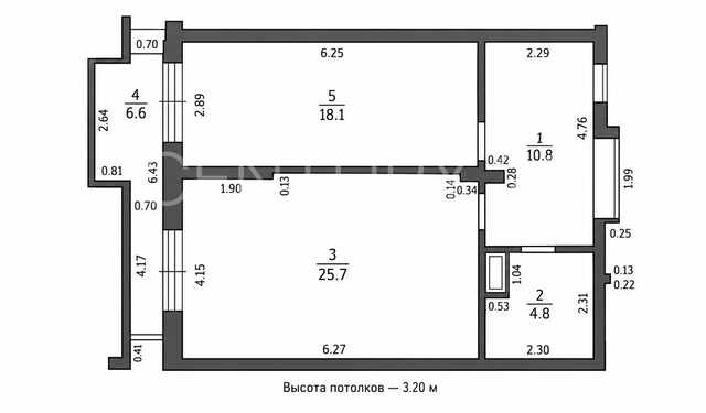1-комнатная квартира 66 м² — Светлогорск, Верещагина, 10 — фото 12
