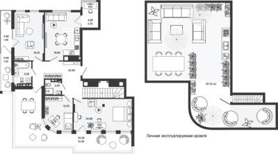 Планировка: 3-комн. 109,95 м² · этаж 5 из 5