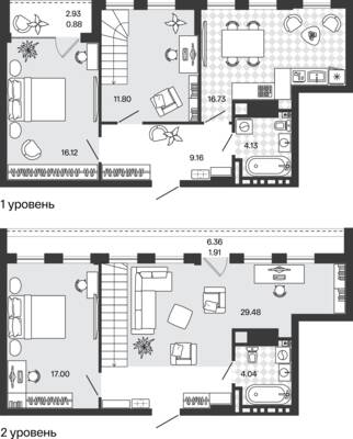 Планировка: 3-комн. 111,25 м² · этаж 5 из 5