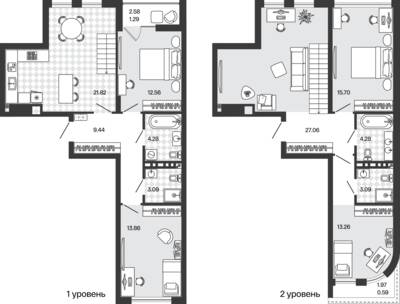 Планировка: 4-комн. 130,32 м² · этаж 5 из 5