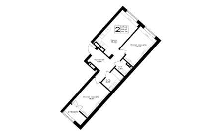 2-комнатная квартира 64,28 м² в ЖК Включи, Гурьевск — фото 1
