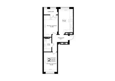 2-комнатная квартира 59,98 м² в ЖК Включи, Гурьевск — фото 1