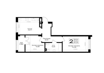2-комнатная квартира 54,3 м² в ЖК Включи, Гурьевск — фото 1