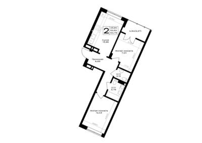 2-комнатная квартира 54,79 м² в ЖК Включи, Гурьевск — фото 1