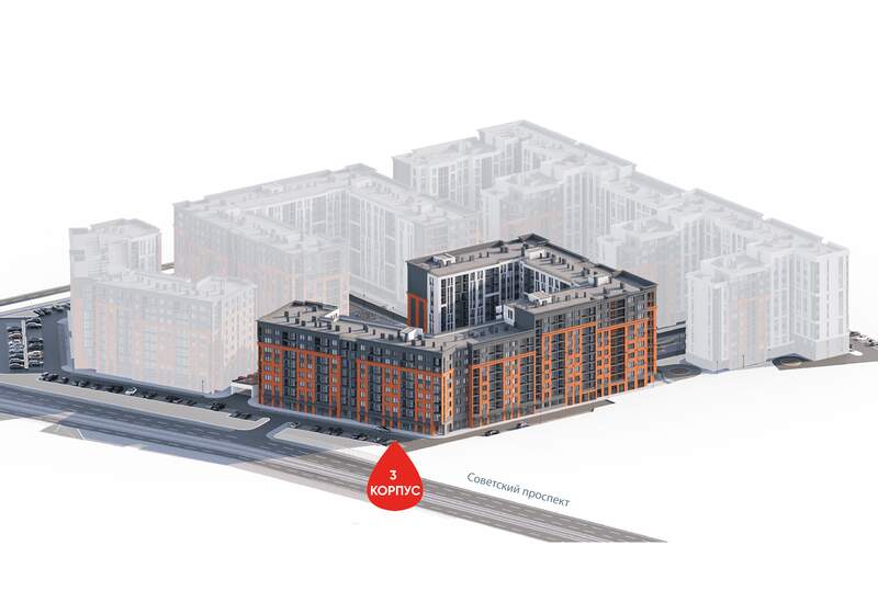1-комнатная квартира 40,05 м² в ЖК Мой Город, Калининград — фото 13